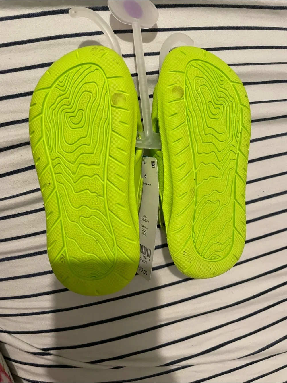 Carter's Bright Neon Green Toddler Slide Sandals with Rear Strap